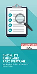 Cover: Checkliste Ambulante Pflegeverträge