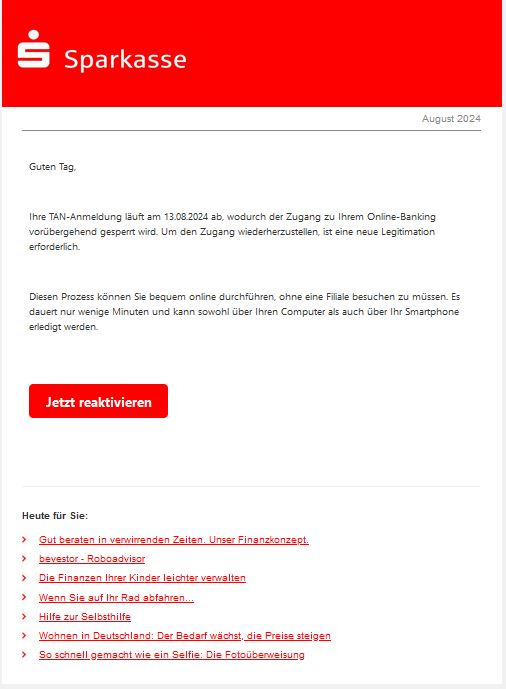 Screenshot Sparkasse